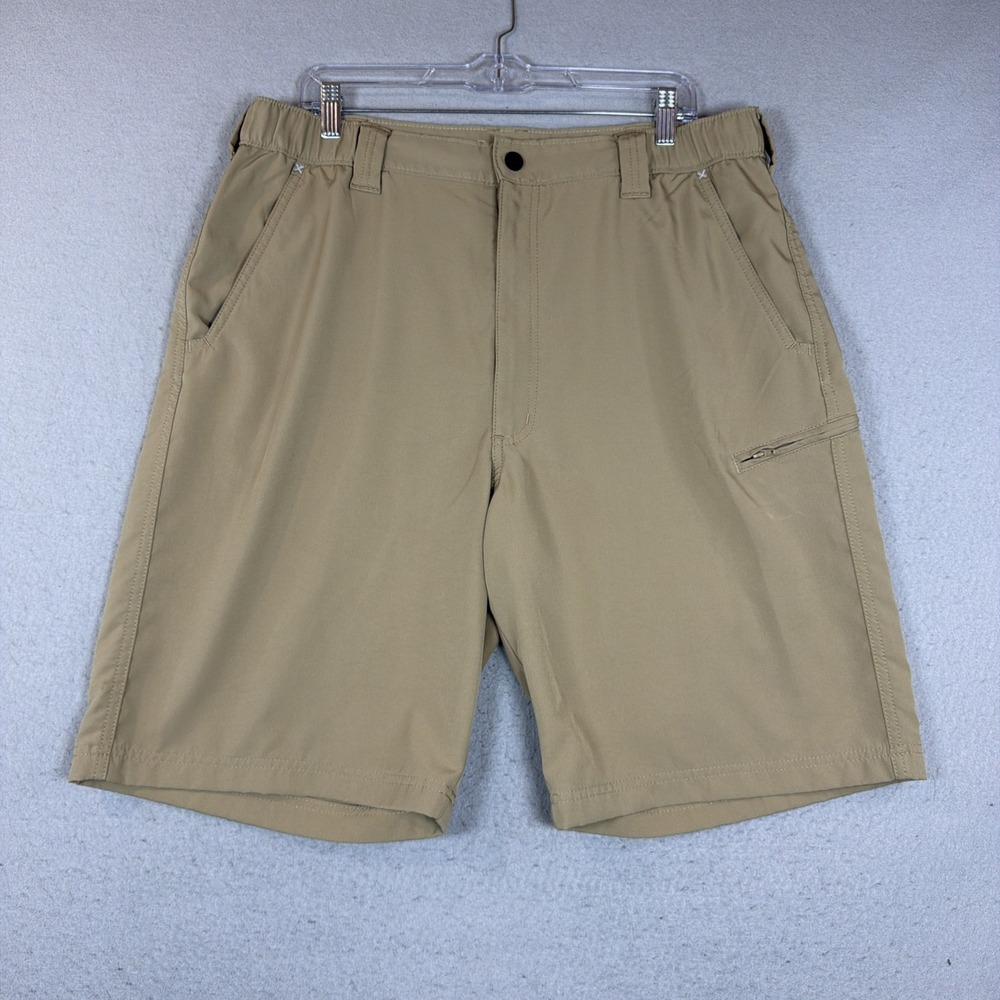 Wrangler ATG All Terrain Gear Mens Size 36 Utility Shorts 5 Pocket Design in Tan